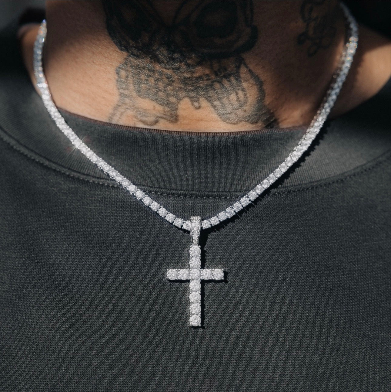 FREE White Gold Cross Pendant