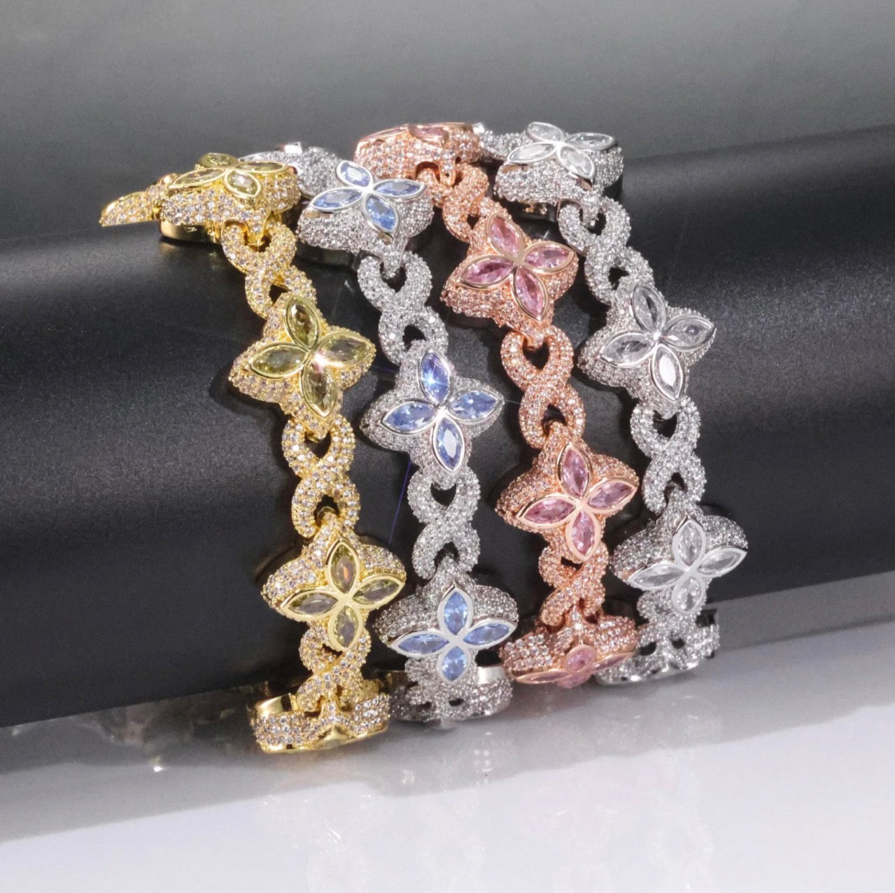 FREE Iced Out Four Clover Bracelet