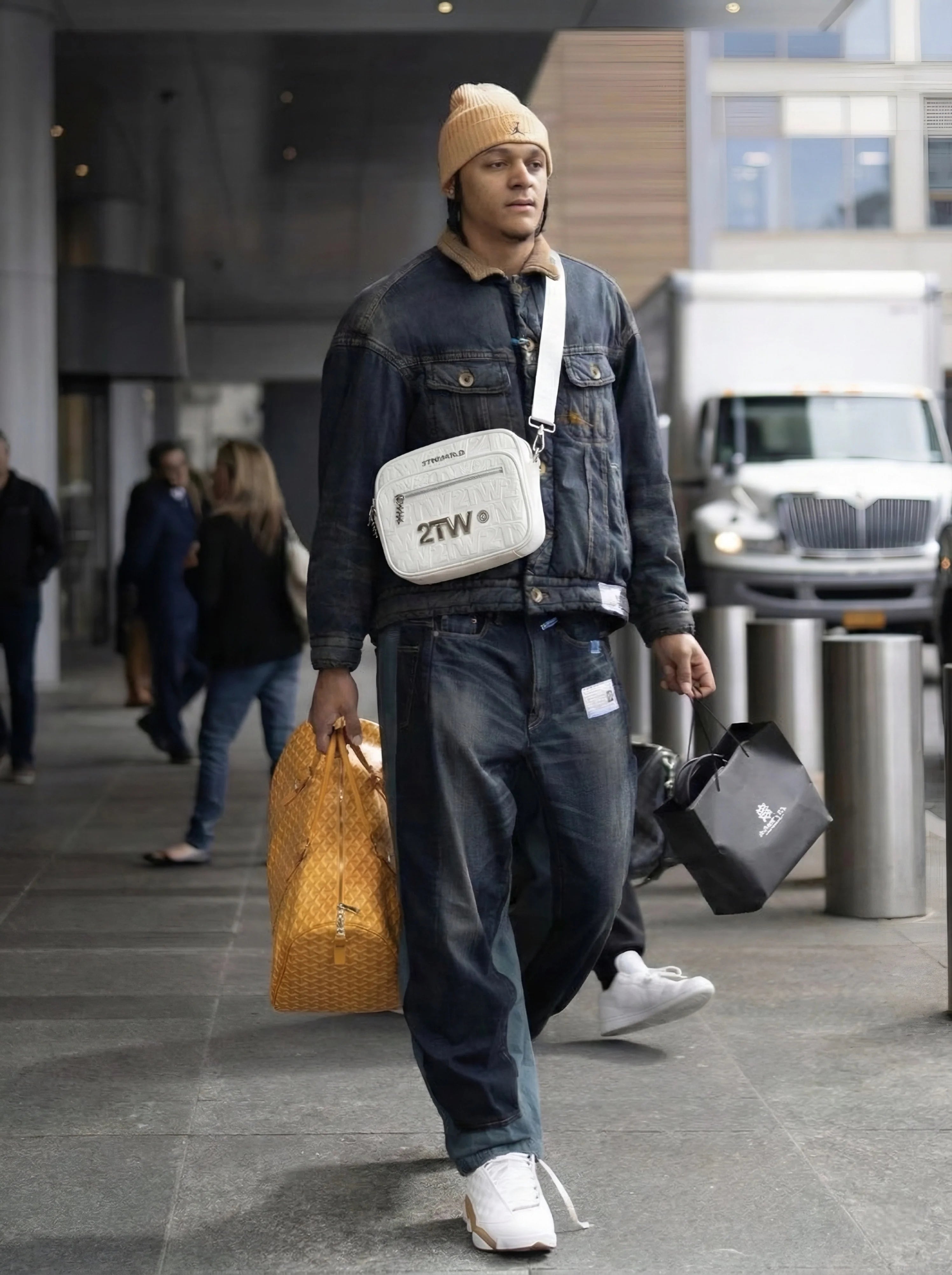 OFF-WHITE PATCHWORK SIDE BAG