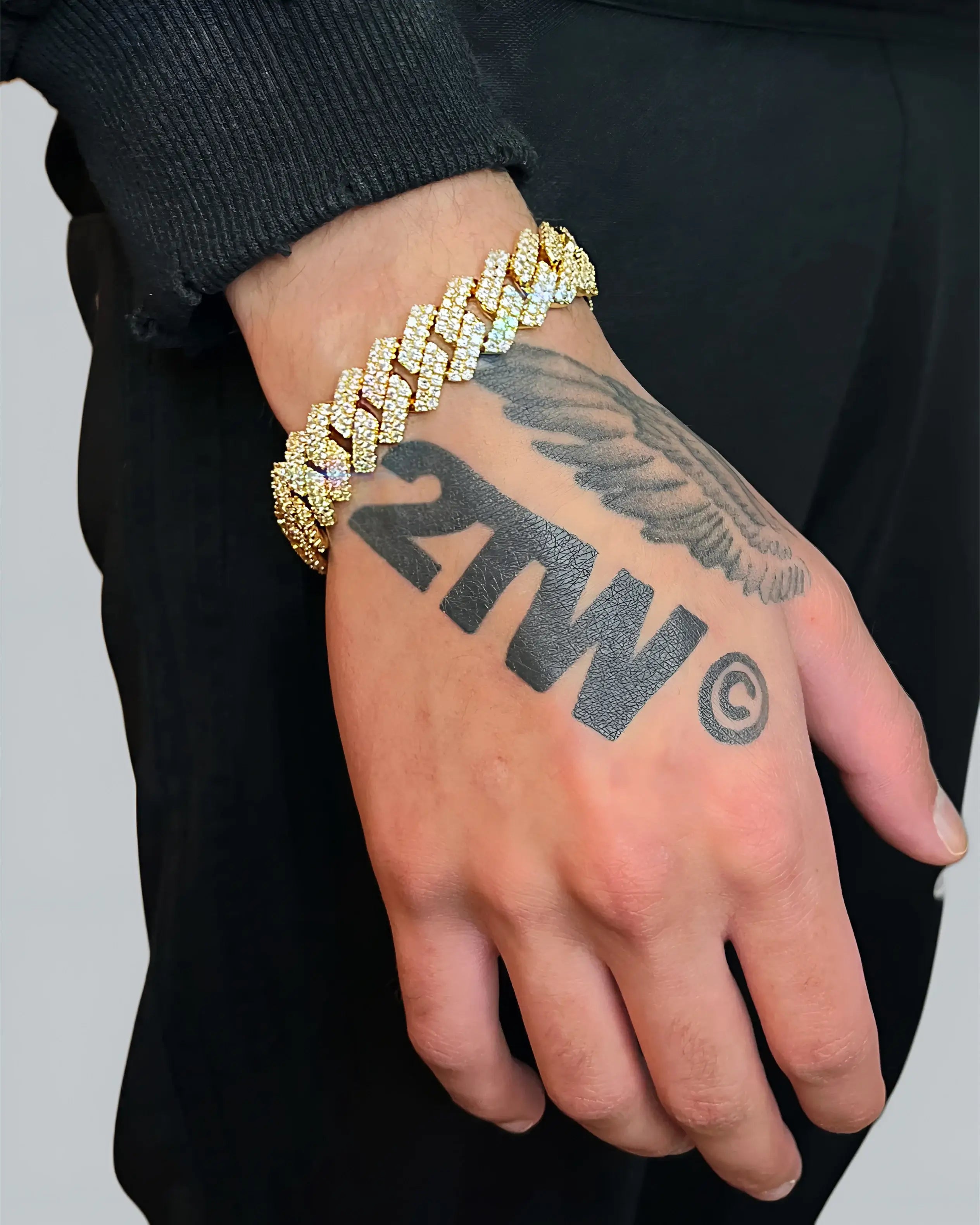 12mm Gold Cuban Bracelet