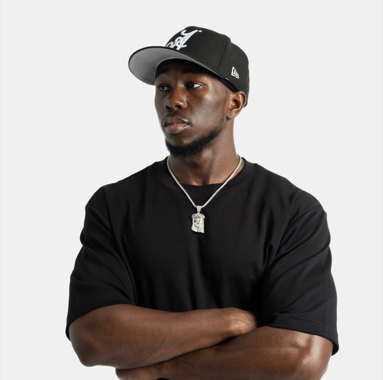 FREE White Gold Jesus Piece Pendant