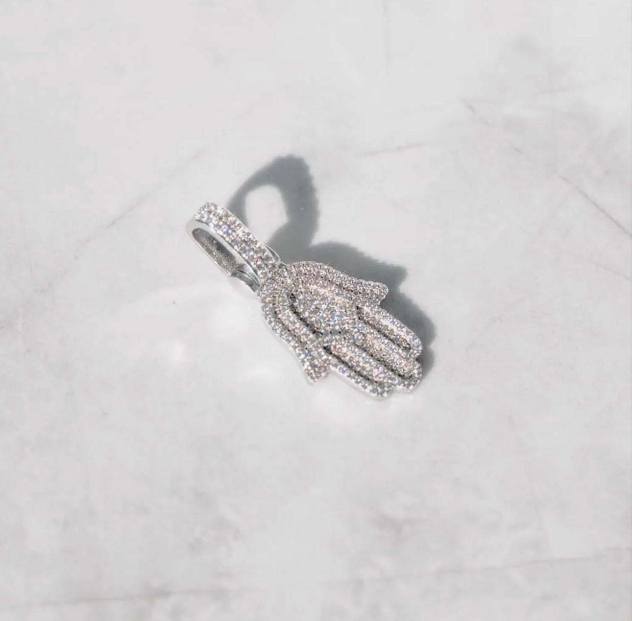 FREE Hamza Pendant (White Gold)