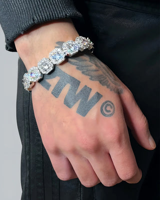 Bracciale da tennis Cluster + CATENA GRATUITA