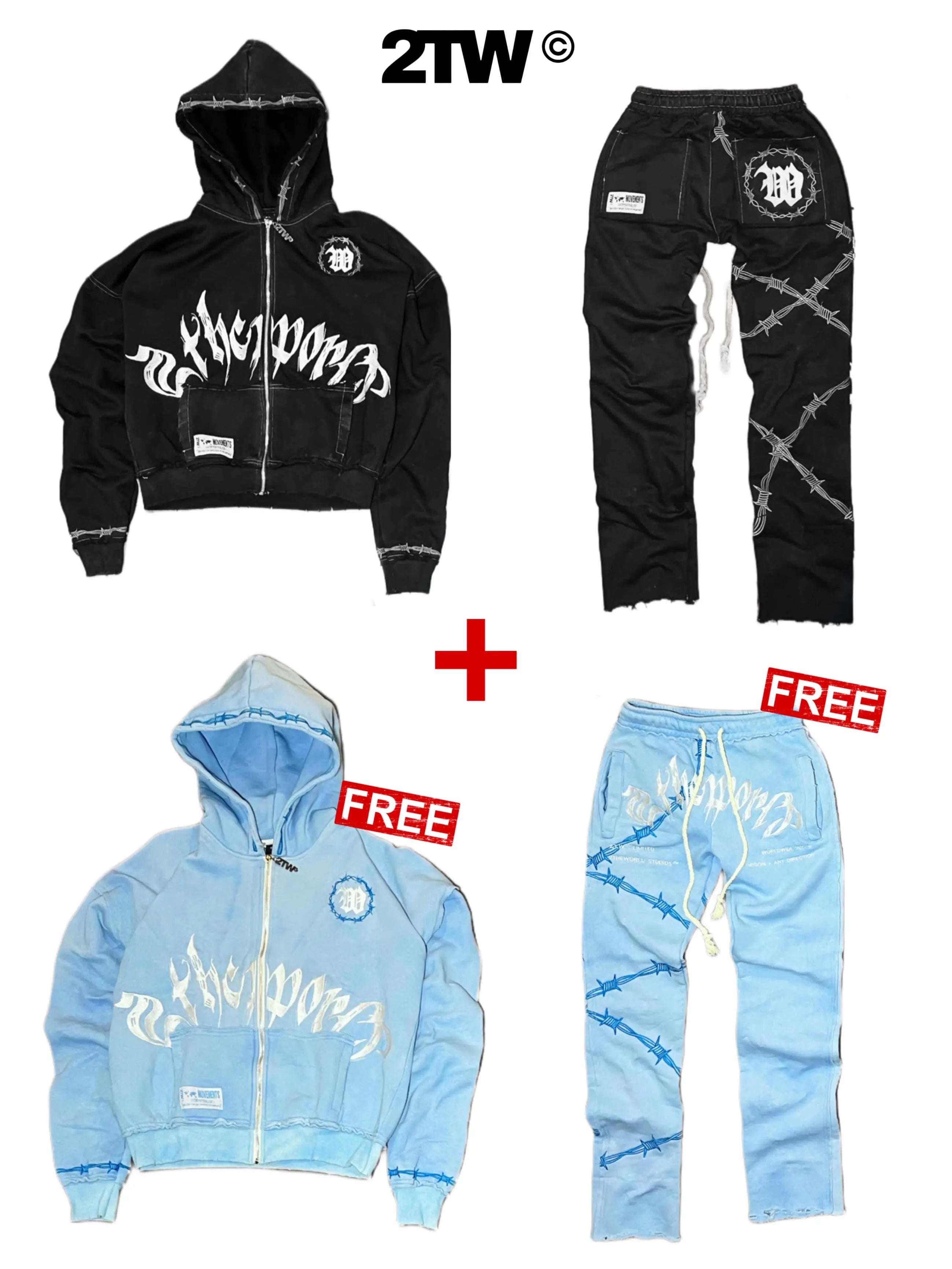 Chrome Sweatsuit + Free UNC Blue Sweatsuit