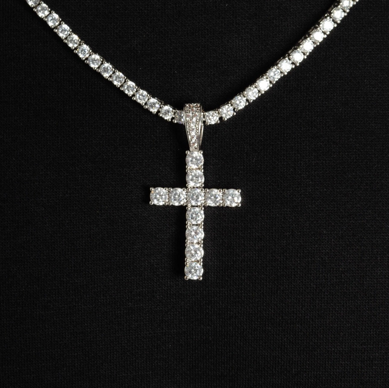 FREE White Gold Cross Pendant