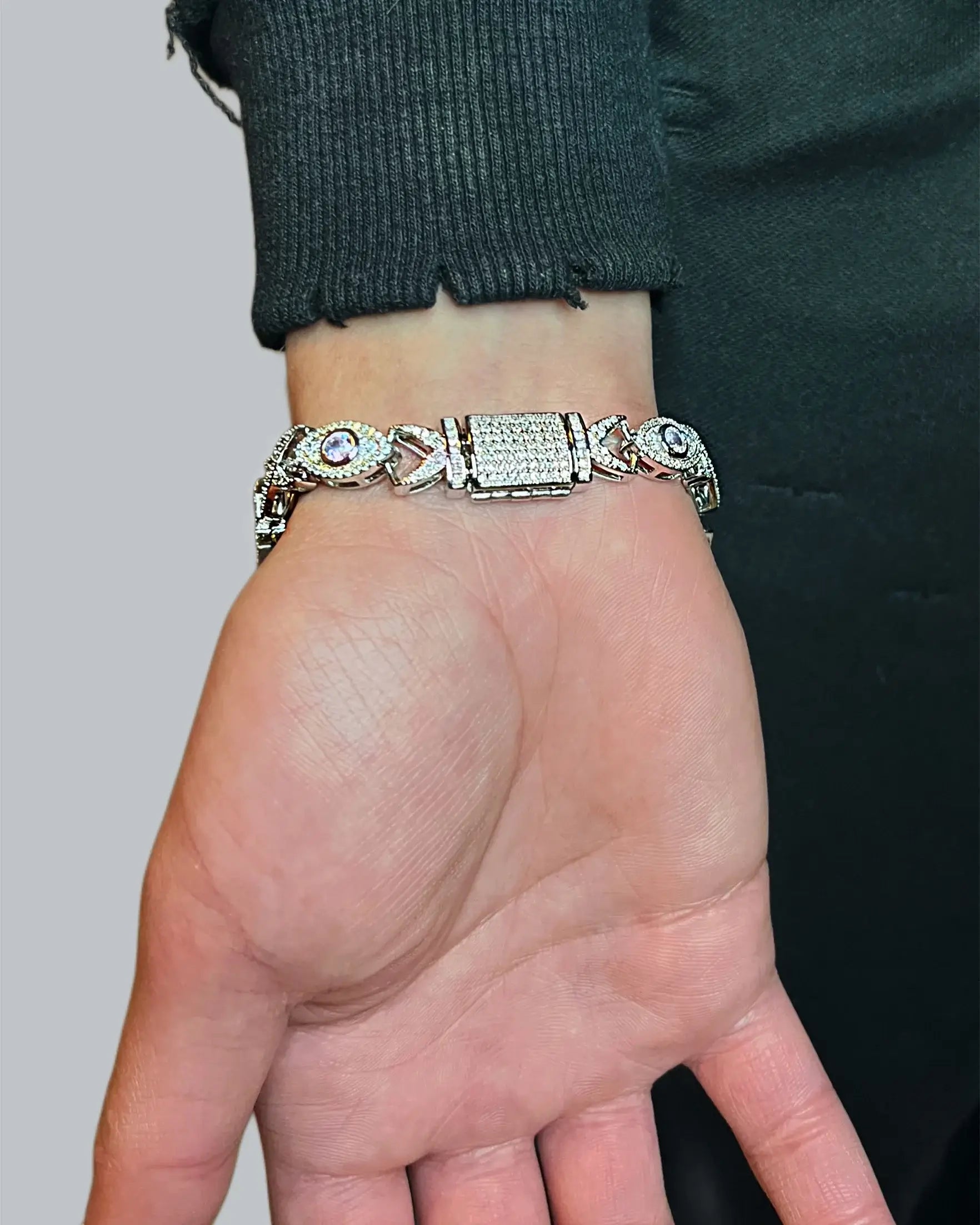 Evil Eye Baguette Bracelet + FREE CHAIN