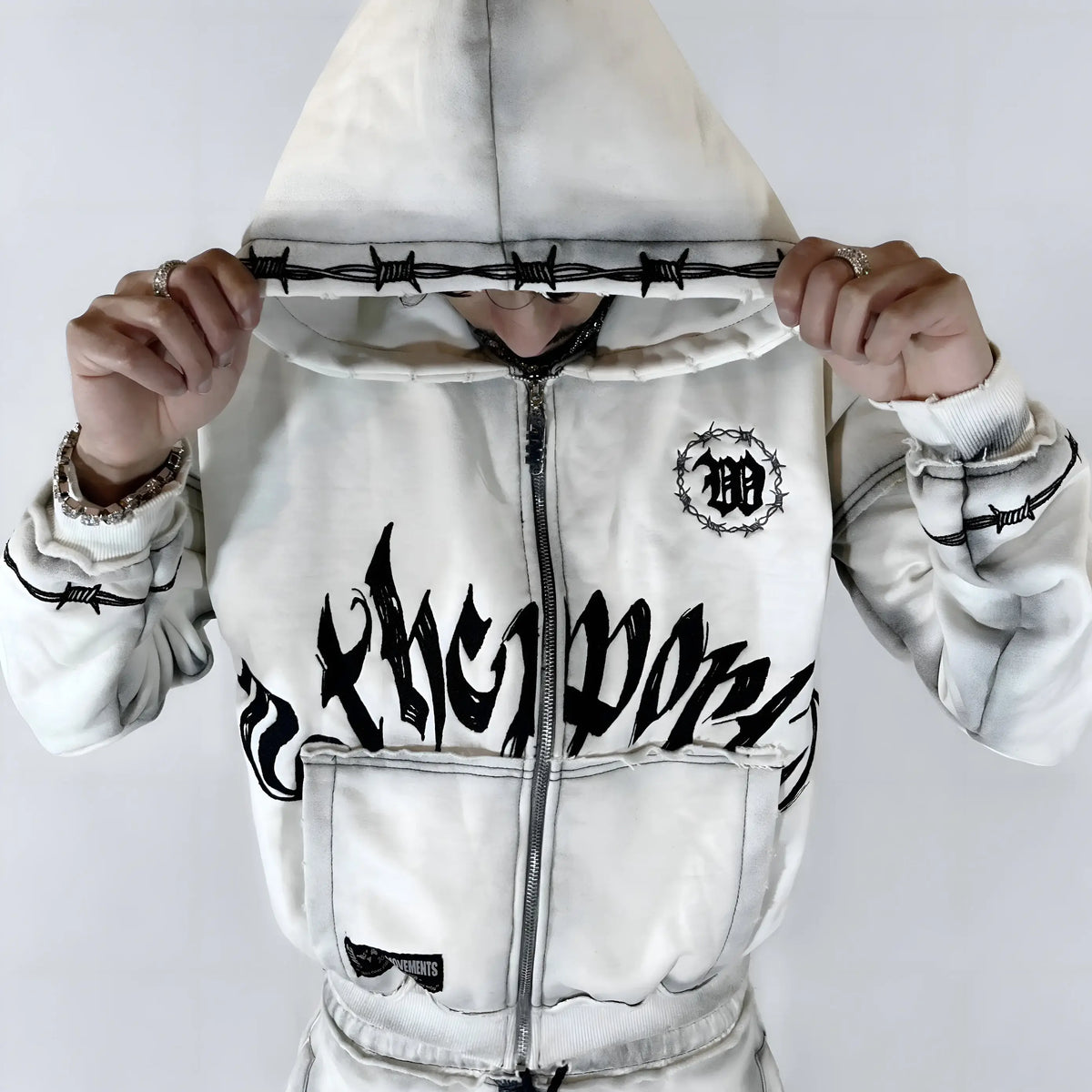 OFF-WHITE field jacket サイズS(XL相当) フード内蔵 OFF-WHITE Jacket – 50% Off + Free Shipping | 640 GSM Italian Cotton