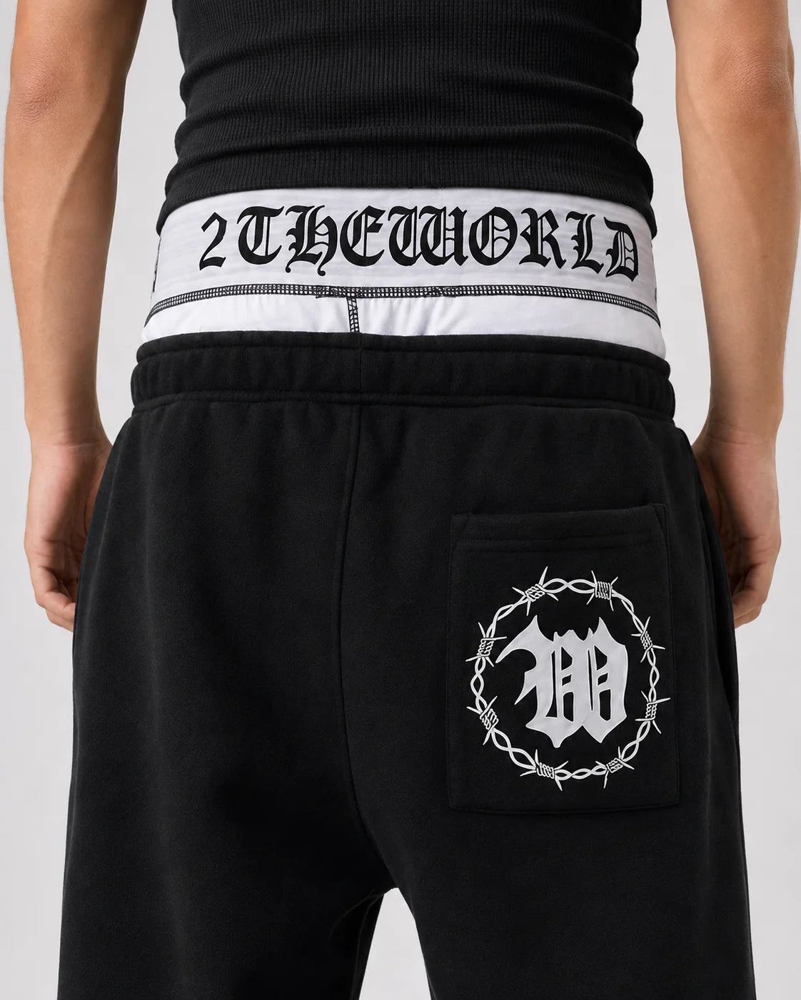 DOUBLE-WAIST BOXER SWEATS