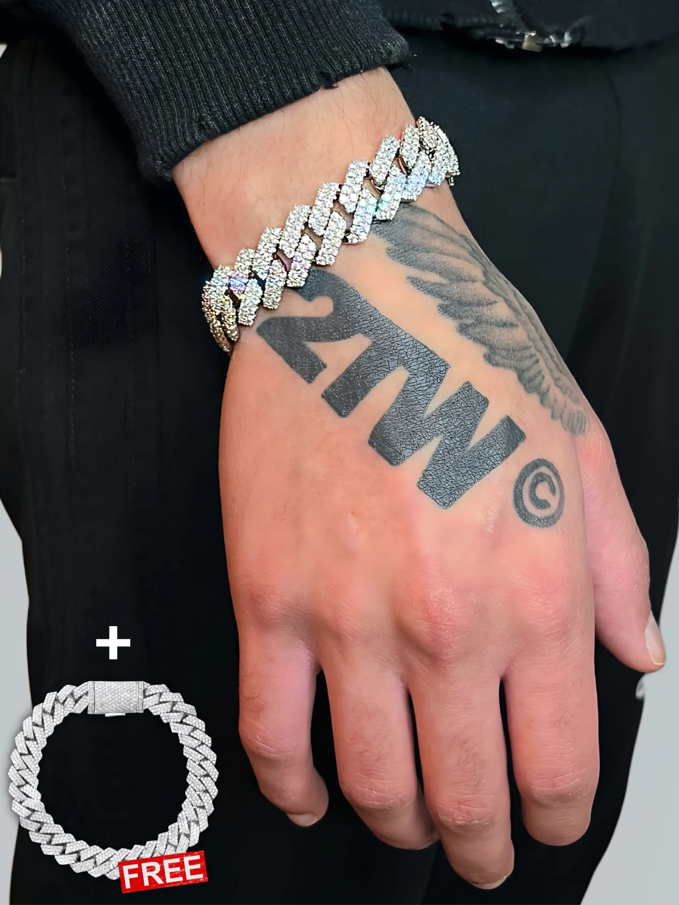 12mm Cuban Bracelet + FREE CHAIN