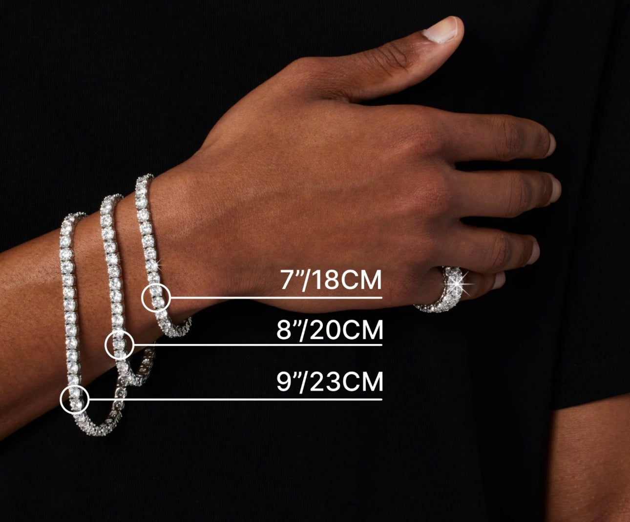 FREE Clustered Tennis Bracelet White Gold