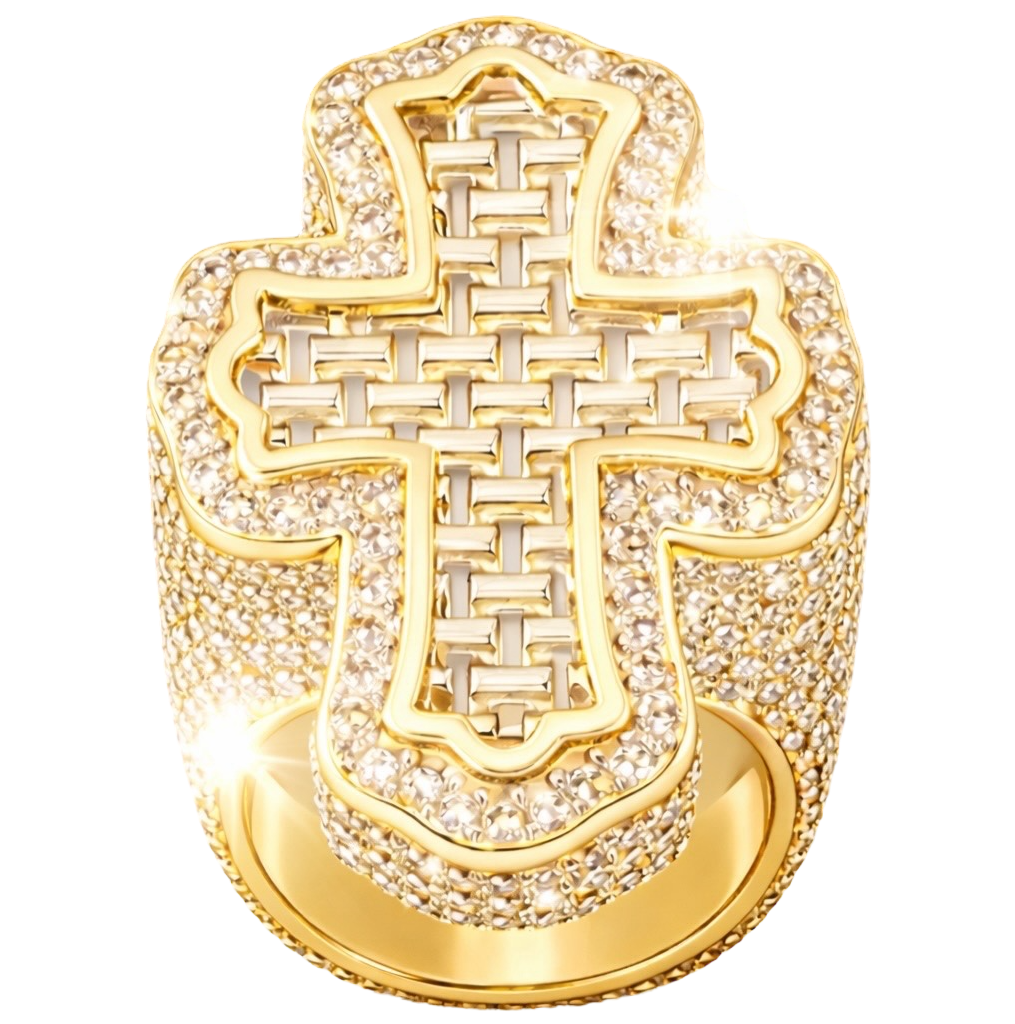 FREE Baguette Cross Ring (Gold)