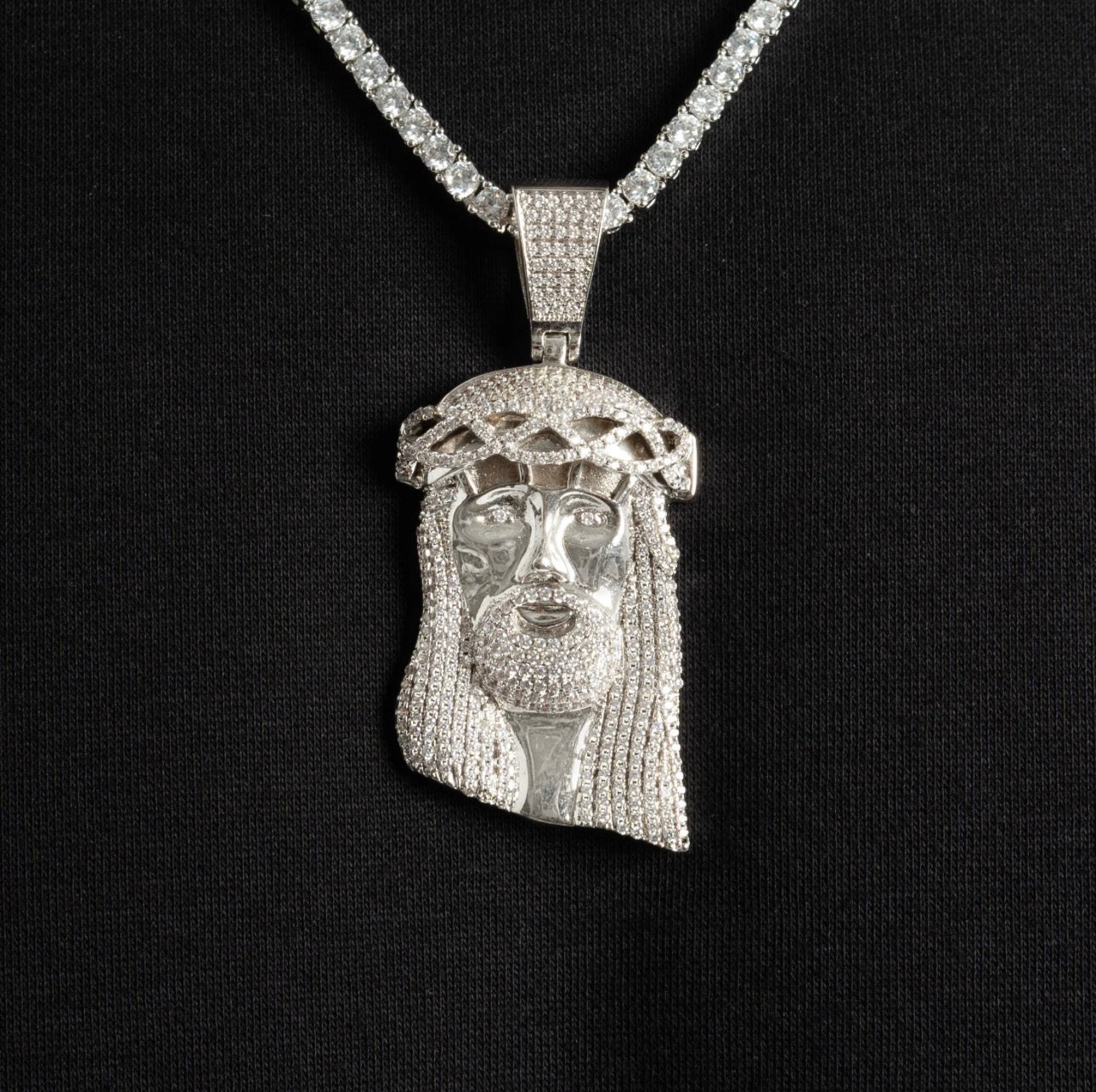 FREE White Gold Jesus Piece Pendant