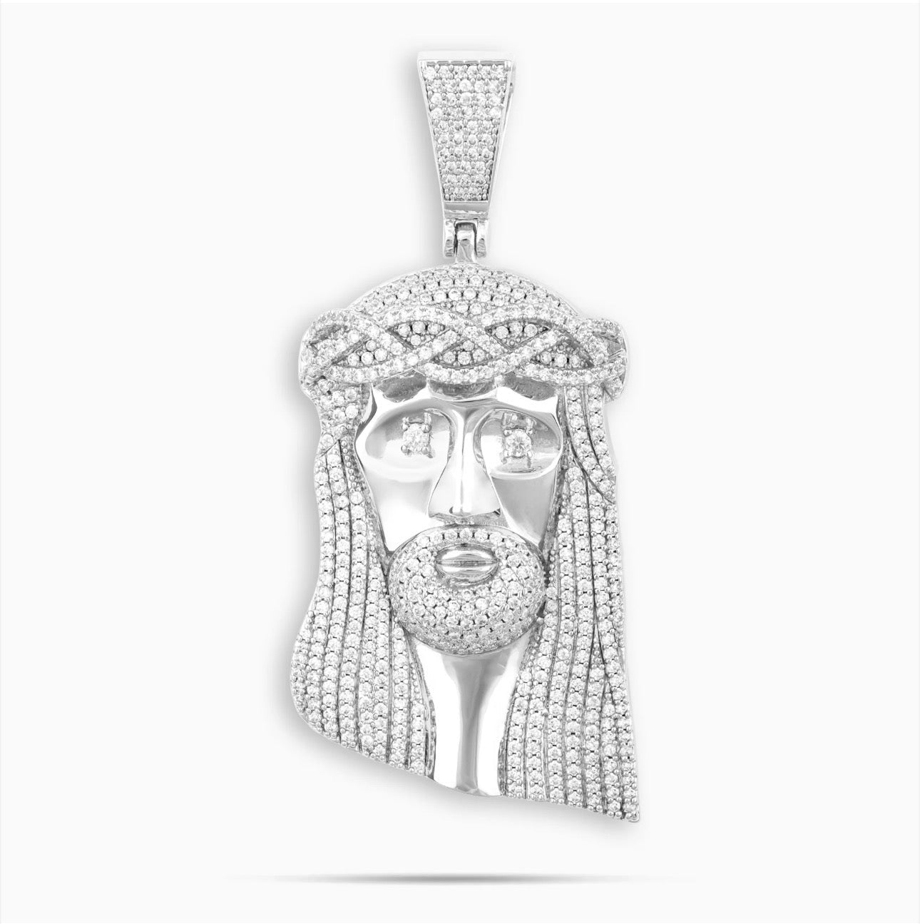 FREE White Gold Jesus Piece Pendant