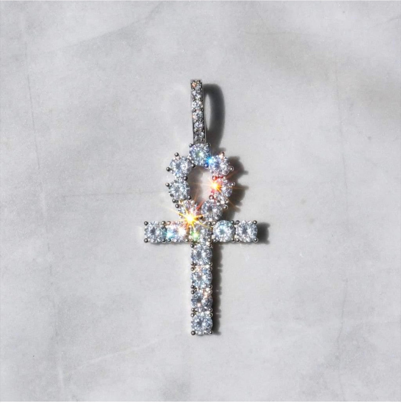 FREE White Gold Ankh Pendant