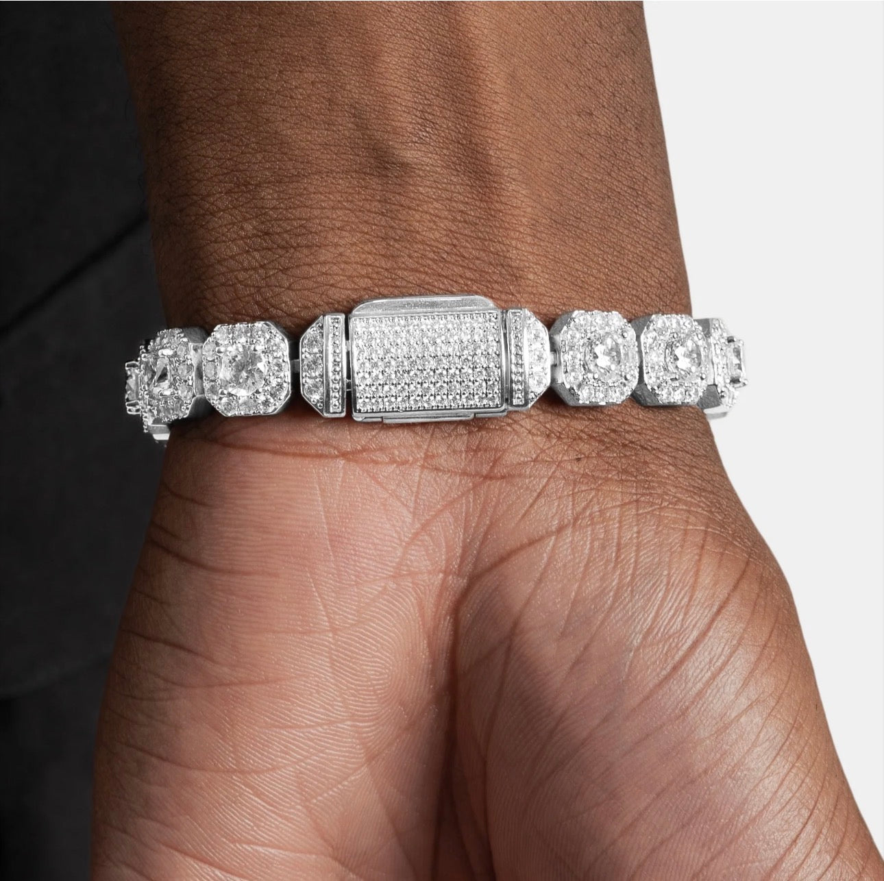 FREE Clustered Tennis Bracelet White Gold