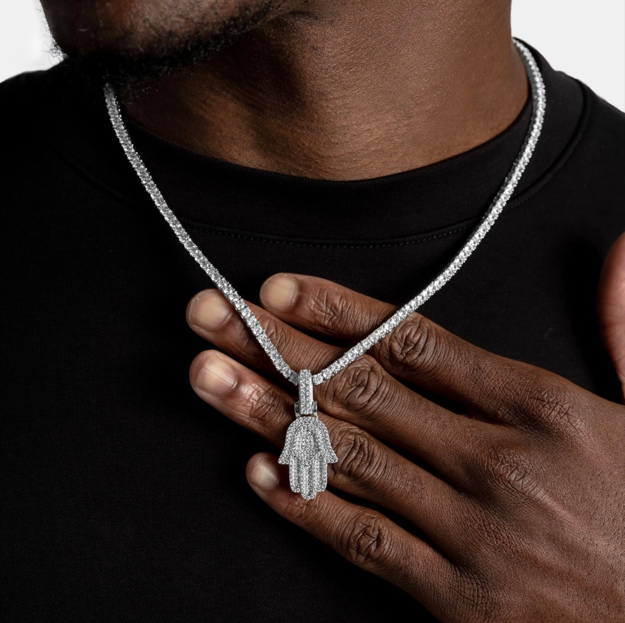 FREE Hamza Pendant (White Gold)