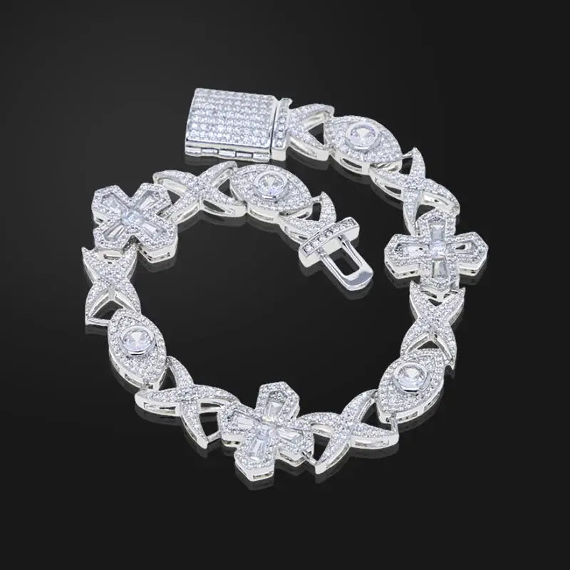 Evil Eye Baguette Bracelet + FREE CHAIN