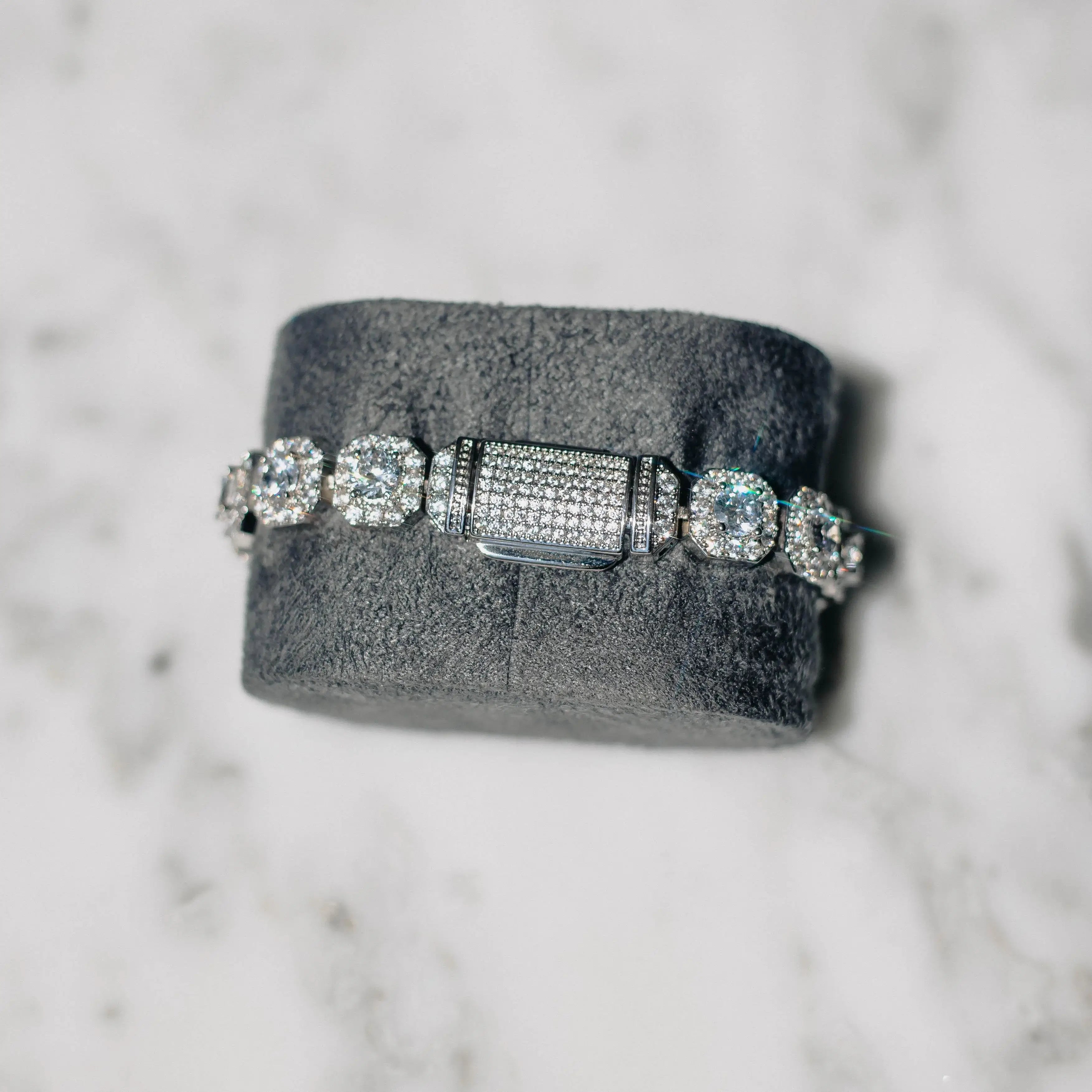 Cluster Tennis Bracelet + FREE CHAIN