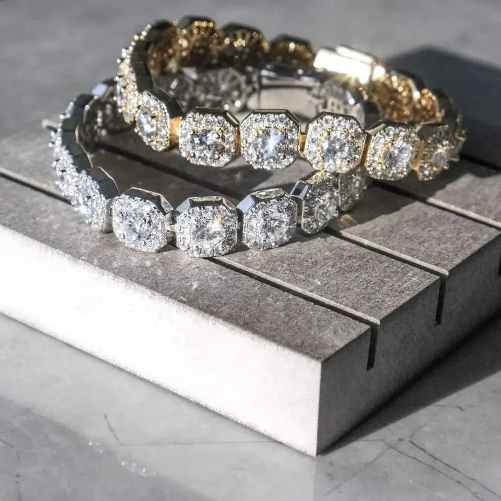 Cluster Tennis Bracelet + FREE CHAIN
