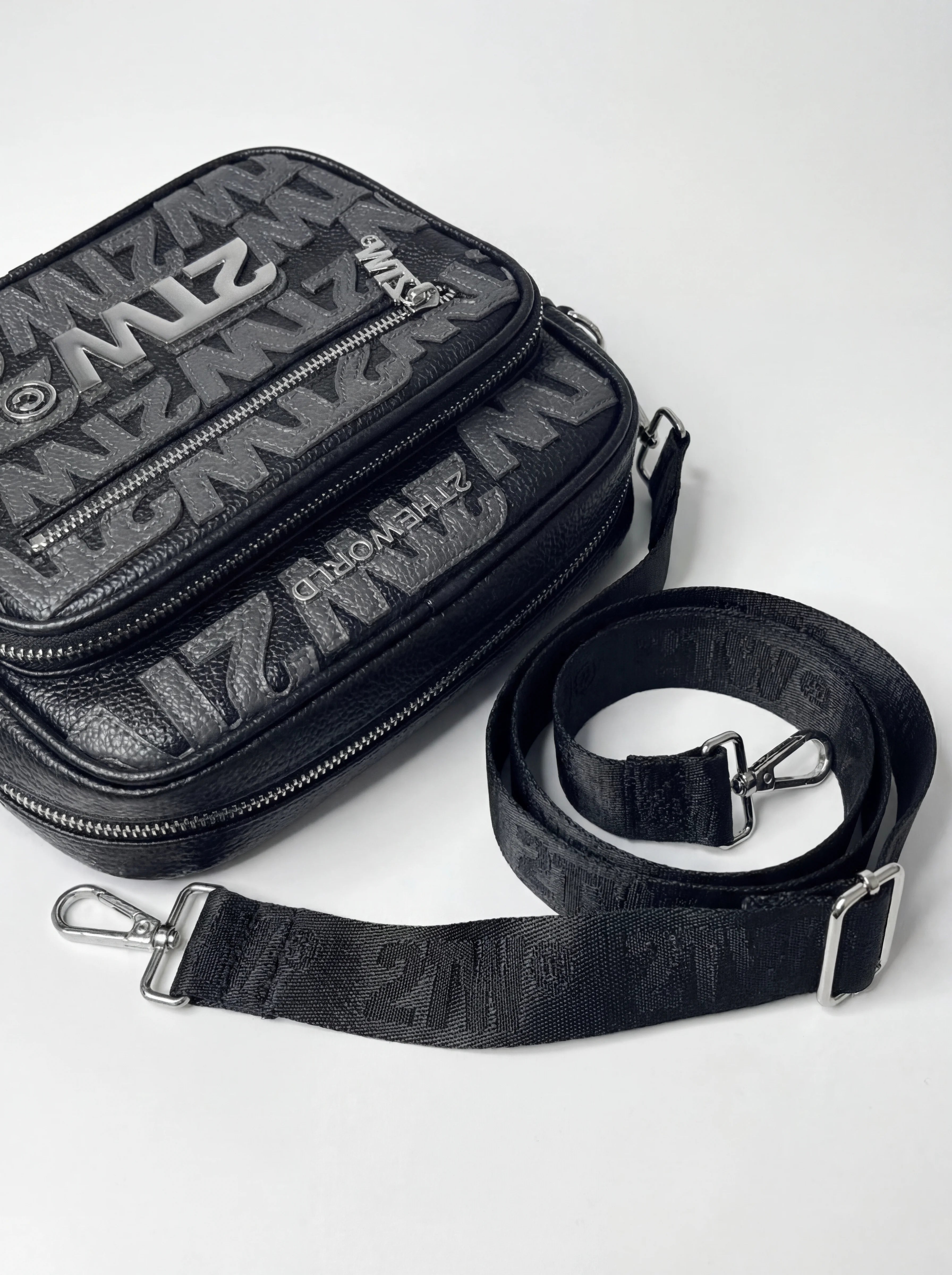 CHROME PATCHWORK SIDE BAG